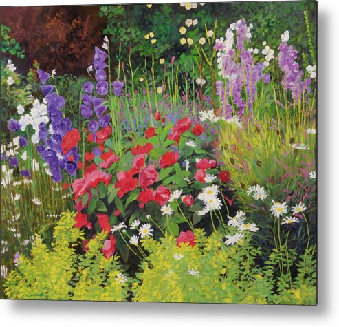 Flowers Metal Print featuring the painting Cottage Garden by William Ireland