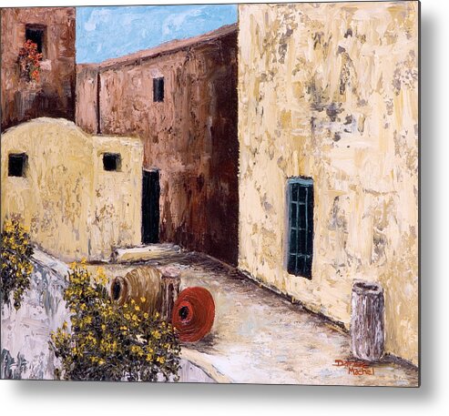 Courtyard Metal Print featuring the painting Courtyard by Darice Machel McGuire