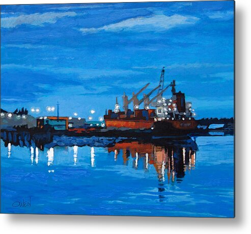 Marine Paintings Metal Print featuring the painting Cowichan Trader by Rob Owen