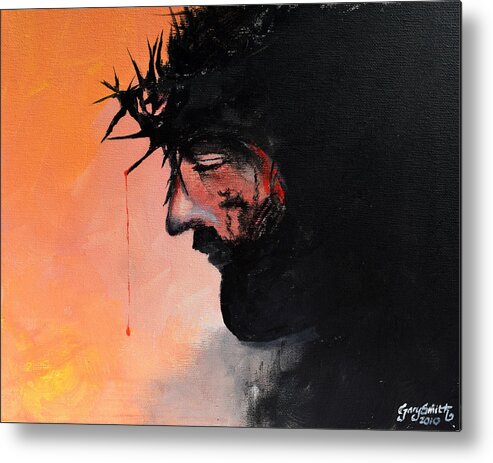 Christ Metal Print featuring the painting Blood of the Redeemer by Gary Smith