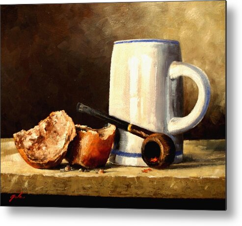 Still Life Metal Print featuring the painting Daily Bread #3 by Jim Gola
