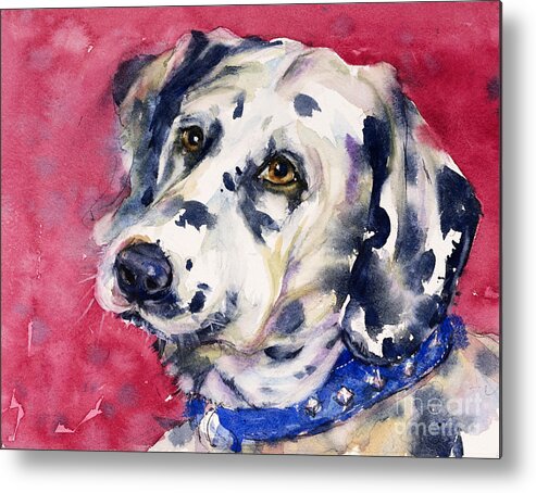 Dog Metal Print featuring the painting Dalmatian by Judith Levins