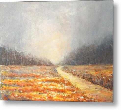 Landscape Metal Print featuring the painting Dawn 1 by Jane See