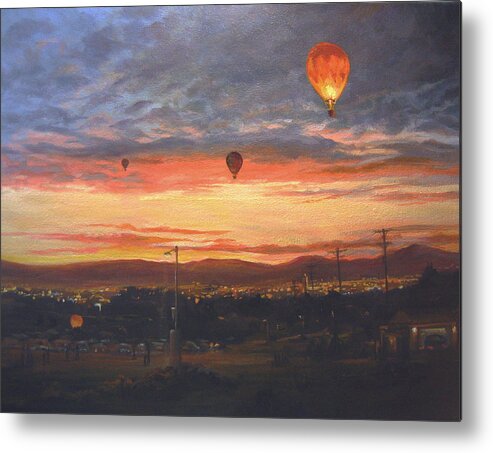 Nature Metal Print featuring the painting Dawn Patrol by Donna Tucker