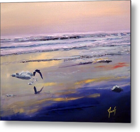 Dawn Metal Print featuring the painting Dawns Flight by Josef Kelly