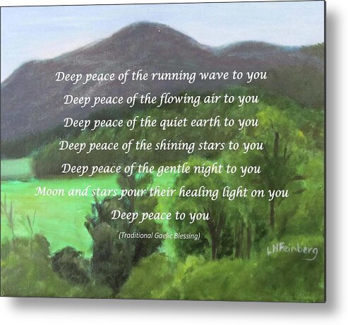 Blessing Metal Print featuring the painting Deep Peace with CT River Valley by Linda Feinberg
