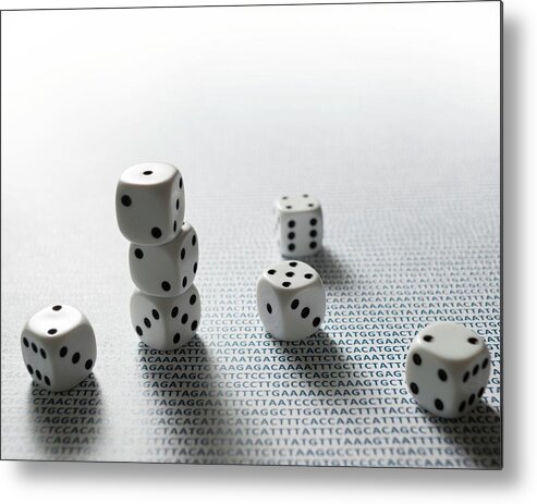 Dna Metal Print featuring the photograph Dice And Dna by Robert Brook