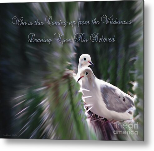 Birds Metal Print featuring the photograph Love Doves by Constance Woods