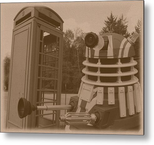 Richard Reeve Metal Print featuring the photograph Dr Who - The Wrong Box by Richard Reeve