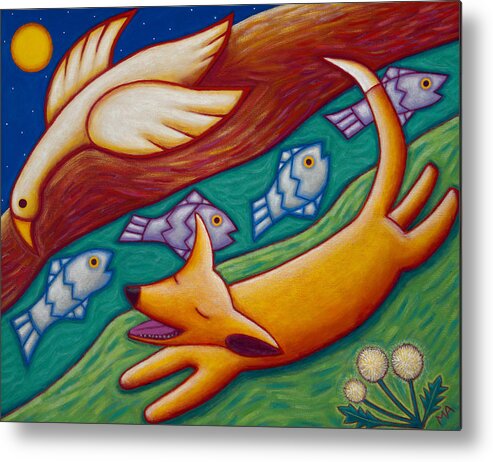 Dog Metal Print featuring the painting Dream Runner by Mary Anne Nagy