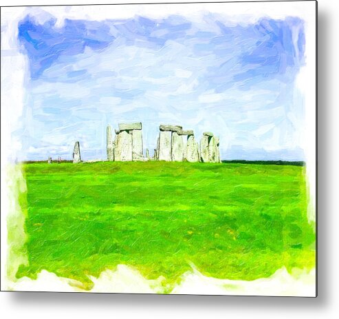 Stonehenge Metal Print featuring the photograph Dreamy Stonehenge on the Salisbury Plain by Mark Tisdale