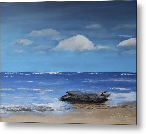 Sea Metal Print featuring the painting Driftwood by Dick Bourgault