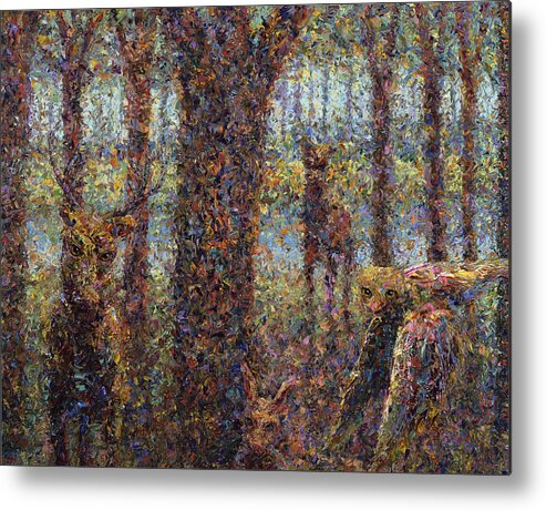 Animals Metal Print featuring the painting Encounter by James W Johnson