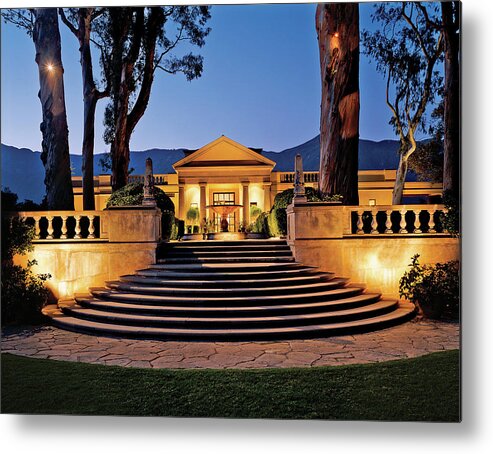 No People Metal Print featuring the photograph Exterior Of House At Dusk by David O. Marlow