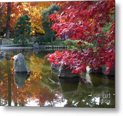 Fall Leaves Metal Print featuring the photograph Fall Splendor - Digital Painting by Carol Groenen