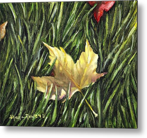 Fall Metal Print featuring the painting Fallen from Grace by Shana Rowe Jackson