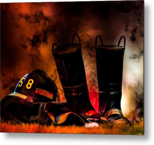 Courage Metal Print featuring the photograph Firefighter by Bob Orsillo