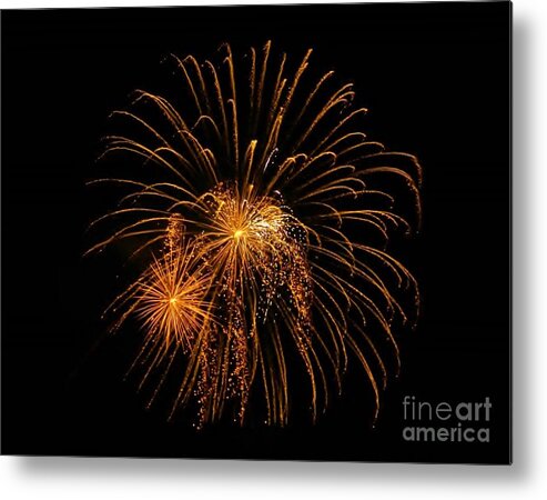  Metal Print featuring the photograph Fireworks 15 by Gallery Of Hope 