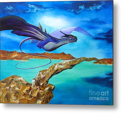 Dragon Metal Print featuring the painting Flight by Stuart Engel