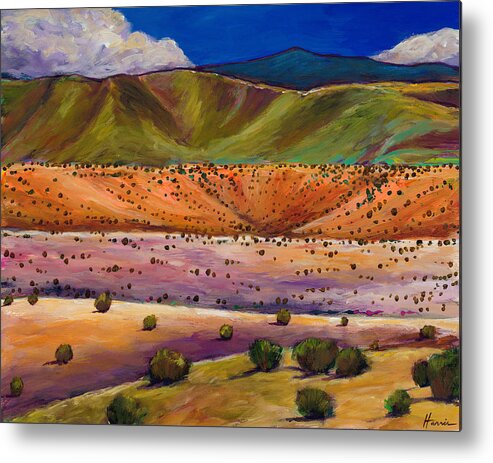 New Mexico Metal Print featuring the painting Foothill Approach by Johnathan Harris