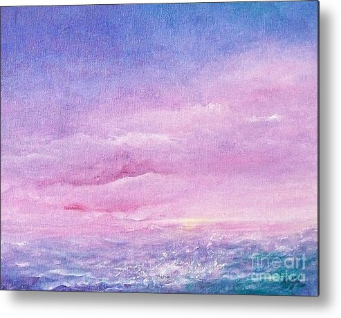 Seascape Metal Print featuring the painting Force of Nature 4 by Jane See