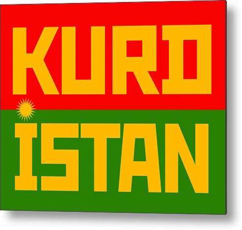 Kurdistan Metal Print featuring the painting Free Kurdistan by MotionAge Designs