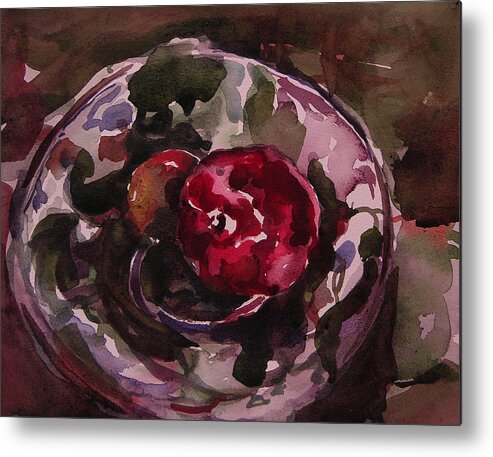 Art Metal Print featuring the painting Fruit bowl by Julianne Felton