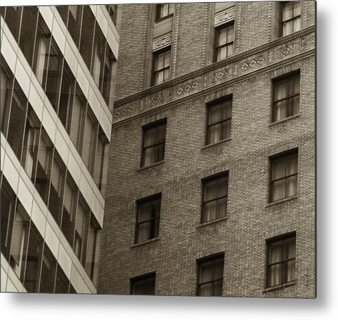 Architectural Metal Print featuring the photograph Futures Past - Architecture Abstract by Steven Milner