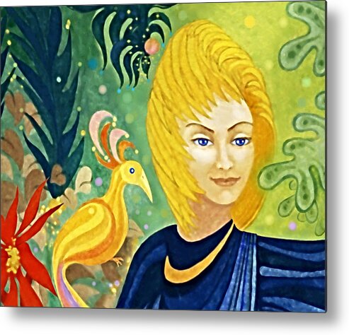 Gaia Metal Print featuring the painting Gaia - Spirit of Nature by Hartmut Jager