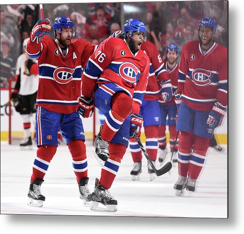 Playoffs Metal Print featuring the photograph Game Two - Ottawa Senators V Montreal by Francois Lacasse