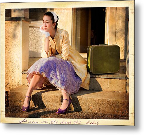 Memories Metal Print featuring the photograph Gina On The Day Al Left by Theresa Tahara