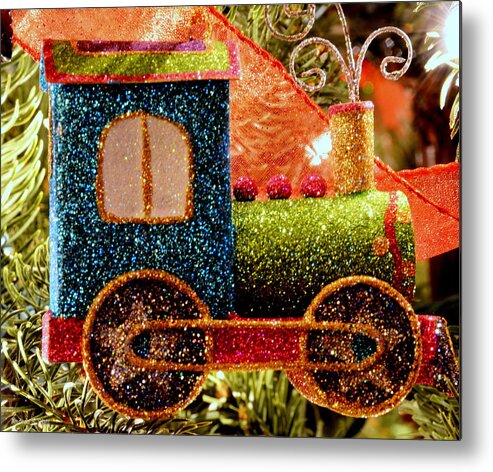 Christmas Metal Print featuring the photograph Glitter Express by Andrea Platt