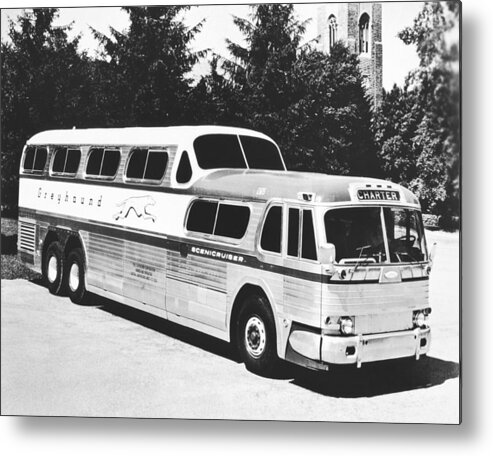 1950's Metal Print featuring the photograph GM's Latest Bus Line by Underwood Archives