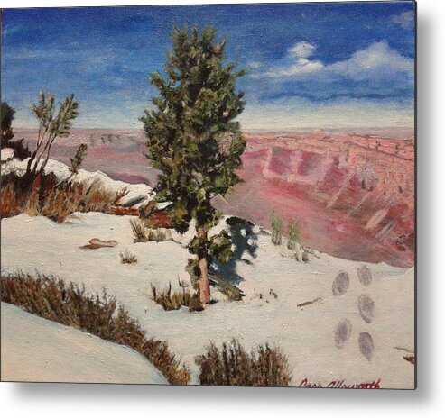 Landscape Metal Print featuring the painting Grand Canyon by Cassy Allsworth