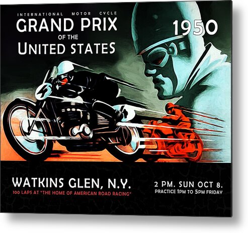 Grand Prix Metal Print featuring the photograph Grand Prix 1950 by Mark Rogan