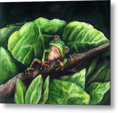 Frog Metal Print featuring the painting Hanging Out by Shana Rowe Jackson