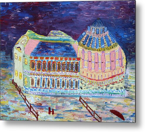 Night Metal Print featuring the painting Harmony of Night by Vadim Levin