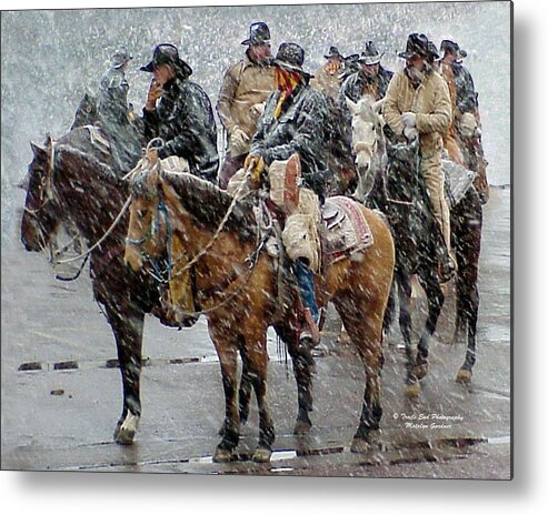 Western Metal Print featuring the photograph Hashknife Pony Express by Matalyn Gardner