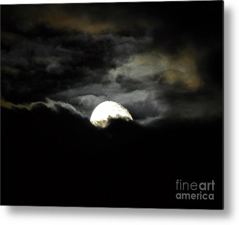 Full Moon Metal Print featuring the photograph Haunting Horizon 02 by Al Powell Photography USA