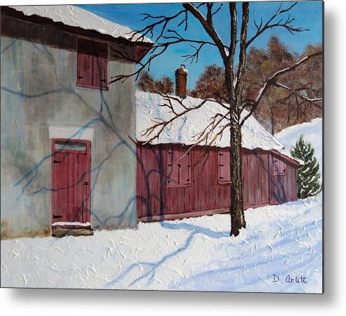  Toronto Metal Print featuring the painting Helliwell House Todmorden by Diane Arlitt