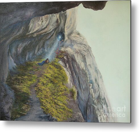 Metaphysical Metal Print featuring the painting Higher Up Deeper In by Jeanette French
