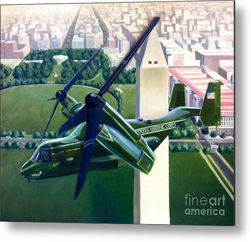 Mv-22 Metal Print featuring the painting Hmx-1 Mv-22 by Stephen Roberson