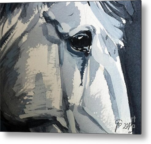 Horse Metal Print featuring the painting Horse Look Closer by Go Van Kampen
