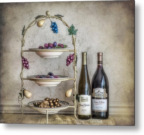 Still Life Metal Print featuring the photograph House wine by Richard Macquade