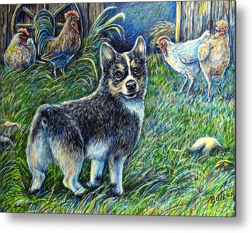 Animal Metal Print featuring the painting I Heard You But.... by Gail Butler