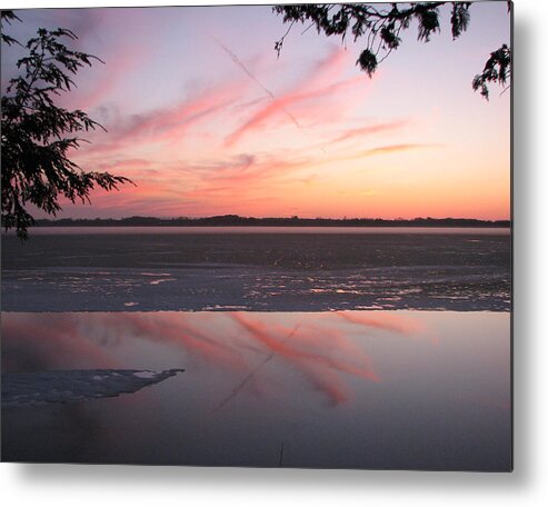 Elk Lake Metal Print featuring the photograph Ice out on Elk Lake by Dean Ginther