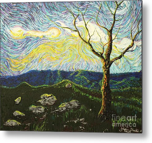 Squiggles Metal Print featuring the painting In Between A Rock and A Heaven Place by Stefan Duncan