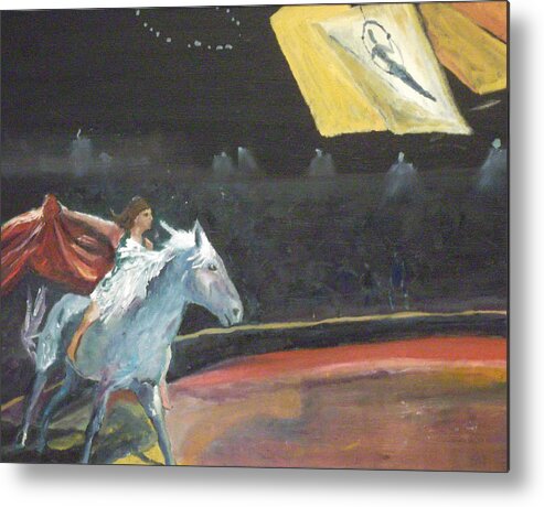 Circus Metal Print featuring the painting In Synch by Susan Esbensen