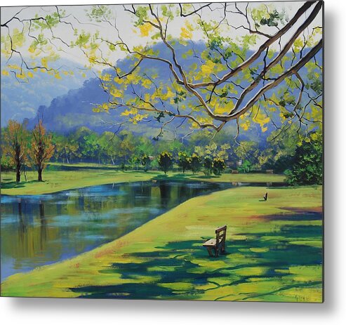 River Metal Print featuring the painting Inder the shade by Graham Gercken