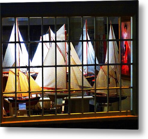 Sailboats Metal Print featuring the photograph Indoor Race by Carl Sheffer